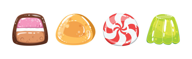Poster - Colorful Bonbon and Sweet Candy Assortment Vector Set