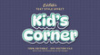 Kids Corner Editable Text Effect, 3d cartoon style