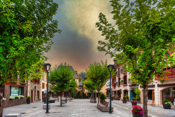 Wall Mural - Viella is the capital of the Aran Valley and the head of the municipality of Viella and Medio Arán, in the province of Lérida. located at 974 m high. Spain