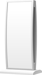 Wall Mural - pos billboard stand display mockup. isolated realistic 3d vector sleek vertical board featuring blan