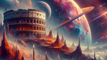 Wall Mural - Ethereal Arena Conquests