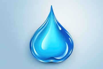 Water drop 3D render image isolated on clean studio background