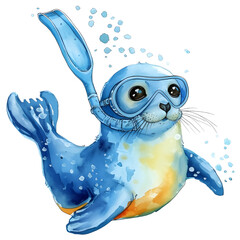 Wall Mural - snorkel seal