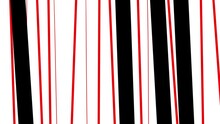 Thicker Stripes And Black Pillars Move On Top Of The Vertical Red Lines.