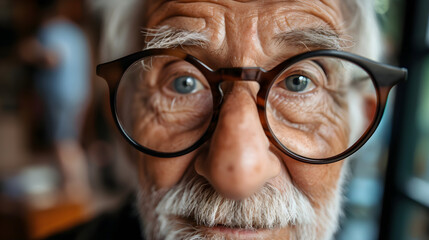 Wall Mural - funny portrait of senior man enjoying an active retirement lifestyle