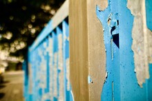 Old Blue Fence