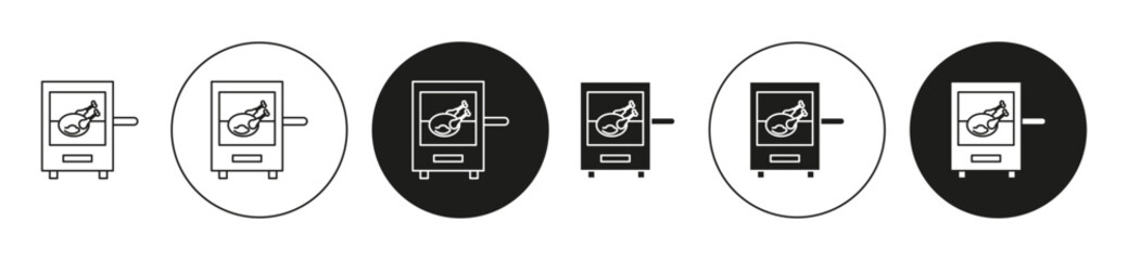 Wall Mural - rotisserie flat line icon set. Rotisserie Thin line illustration vector