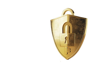 Aufkleber - 3d render shield with padlock, key, cross and tick sign. Concept of privacy, good password, secure data 