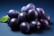 Plum Isolated, Whole Blue Prune, Ripe Fresh Plums, Dark Blue Healthy Fruits