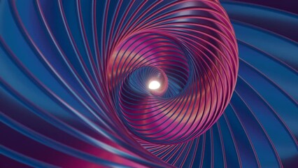 Poster - Beautiful abstract colorful swirl background with shiny, dynamic starburst rings, in a 3D rendered loop video for design.