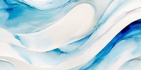 abstract soft blue and white abstract water color ocean wave texture background. Banner Graphic Resource as background for ocean wave and water wave abstract graphics	