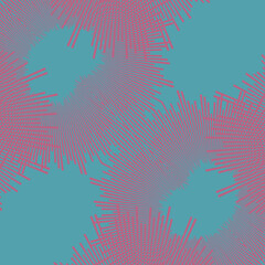 Poster - 3d rendering digital illustration of colorful abstract pink pattern on blue background