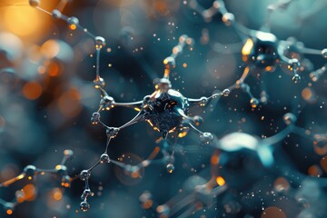 Poster - Nanotechnology in Mixed Media: Molecule Model Image