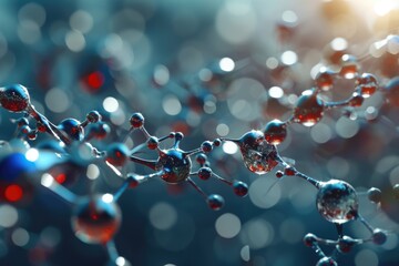 Poster - Nanotechnology in Mixed Media: Molecule Model Image