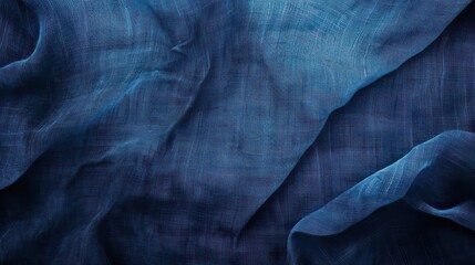 indigo blue, dark blue ocean blue abstract vintage background for design. Fabric cloth canvas texture. Color gradient, ombre. Rough, grain. Matte, shimmer	