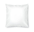© ApoevArt - Pillow in silk pillowcase realistic vector illustration. Sleeping cushion for bedroom 3d model on white background. Design mockup upper view