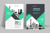 Fototapeta  - Corporate Book Cover Design Template in A4. Can be adapt to Brochure, Annual Report, Magazine,Poster, Business Presentation, Portfolio, Flyer, Banner, Website.