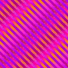 Aufkleber - Geometric seamless abstract pattern. Vibrant magenta vector background. Diagonal gradient lines