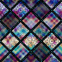 Aufkleber - Vector seamlesstile mosaic pattern. Ceramic tiles background. Vector pattern