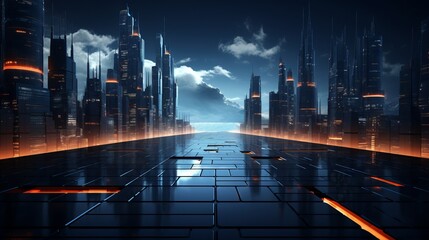 Wall Mural - abstract dark futuristic hi-tech wallpaper backgrounds for a modern vibe
