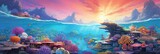 Fototapeta Do akwarium - Dive into a world of underwater magic and tropical splendor. Underwater scene, colorful coral reefs, experience, vibrant allure, dive, underwater magic, tropical splendor. Generated by AI.