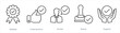 A set of 5 Checkmark icons as validate, endorsement, accept