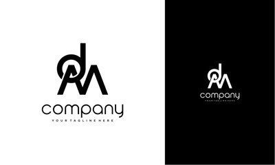 Canvas Print - DM or MD initial logo concept monogram,logo template designed to make your logo process easy and approachable. All colors and text can be modified