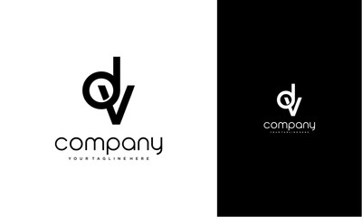 DV initial logo concept monogram,logo template designed to make your logo process easy and approachable. All colors and text can be modified