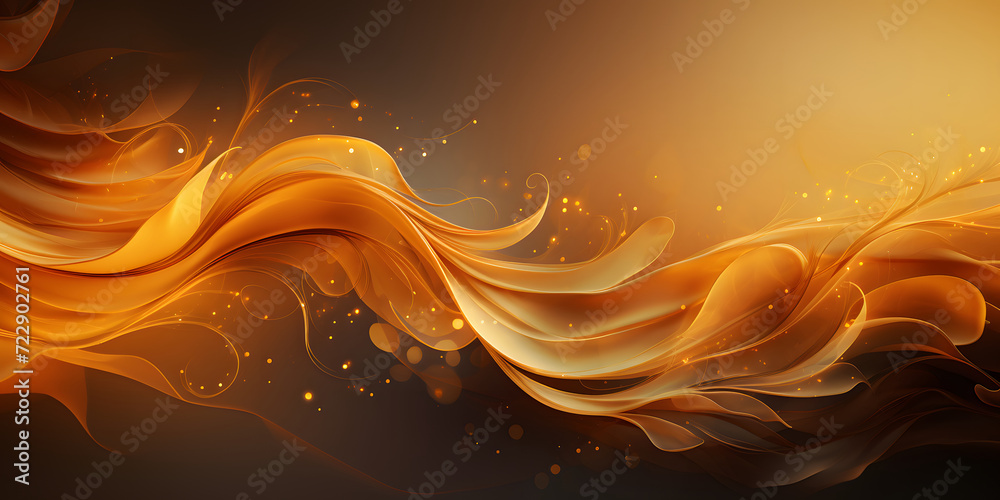 Abstract Luxury Background with Gold Waves and Sparkles Stock ...