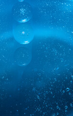 Wall Mural - Abstract blue water bubbles background