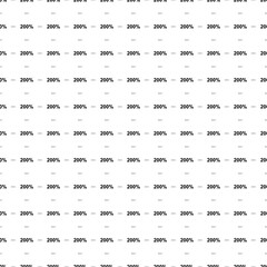 Poster - Square seamless background pattern from black 200 percent symbols are different sizes and opacity. The pattern is evenly filled. Vector illustration on white background