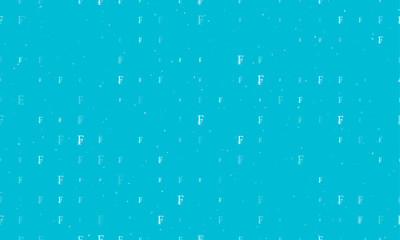 Poster - seamless background pattern of evenly spaced white franc symbols of different sizes and opacity. vec