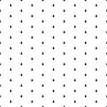 Square Seamless Background Pattern From Geometric Shapes. The Pattern Is Evenly Filled With Small Black Teddy Bear Symbols. Vector Illustration On White Background