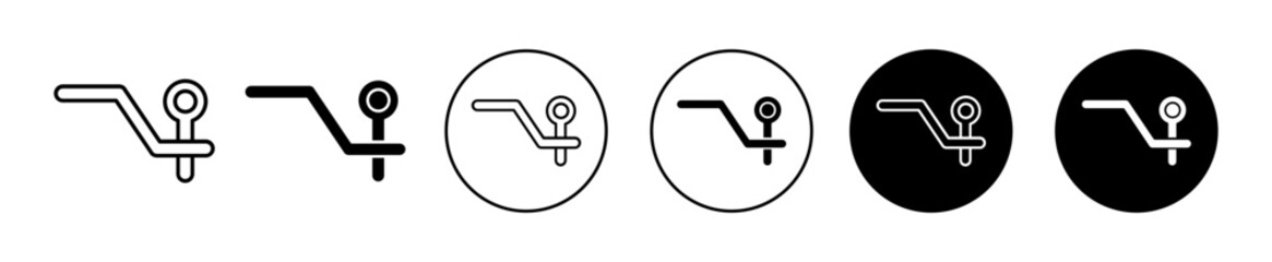 Poster - car towbar vector icon set collection. car towbar Outline flat Icon.