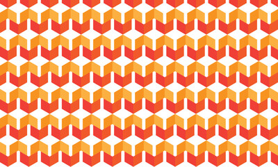 Aufkleber - abstract repeatable seamless orange red stylish rhombus pattern.