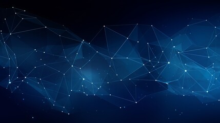 Wall Mural - futuristic blue wireframe background with plexus effect – dynamic web design concept