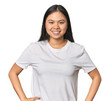 © Asier - Young chinese woman isolated confident keeping hands on hips.