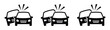 © Combotec - Car accident icon, Car crash icon, vector illustration