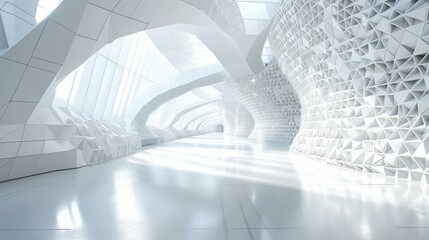  Futuristic White Corridor