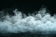 White smoke or vapor cloud on a dark background. Dry ice smoke. Chemical reaction. Magic trick.