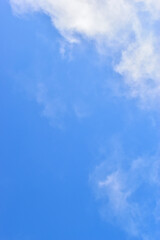 Wall Mural - beautiful blue sky with white cloud, natural background in springtime