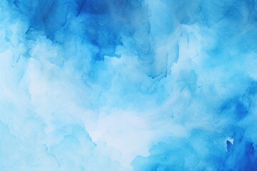 Poster - Abstract painting featuring blue and white clouds. Suitable for various artistic and design purposes