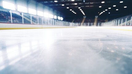 Canvas Print - A hockey goalie standing on the ice rink, ready to defend the goal. This image can be used for sports-related designs or to depict the excitement of a hockey game