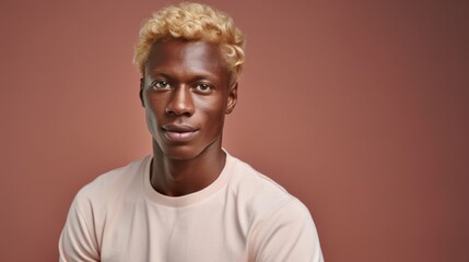 Poster - A man wearing a white shirt posing for a picture. Suitable for various uses