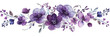 a line of purple flowers