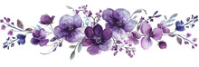 A Line Of Purple Flowers