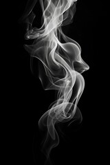 Poster - A black and white photo of smoke. Suitable for various design projects and artistic purposes