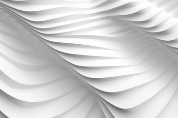 Poster - A white abstract background featuring wavy lines. Ideal for use in design projects and presentations