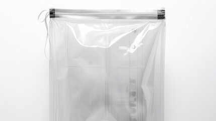 Poster - A clear bag with a toothbrush inside. Perfect for travel or organizing personal hygiene items