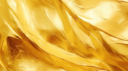 Aufkleber - A close up view of a shiny gold cloth. Perfect for adding a touch of elegance and luxury to any design